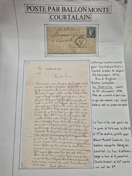 1870 Collection exceptionnelle sur la Poste par Ballon