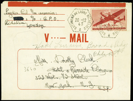 USA PA n°26 obl hex "Batiment de ligne Richelieu" 