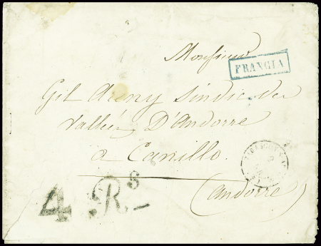 Lettre avec T15 de Tarascon-s-Ariège (1854) pour G