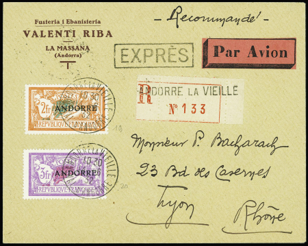 N°19 + 20, 2F et 3F Merson obl CAD "Andorre la Vie