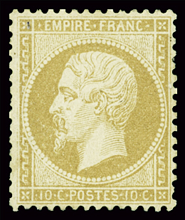 N°21 10c bistre, neufs **, TB. Signé Brun