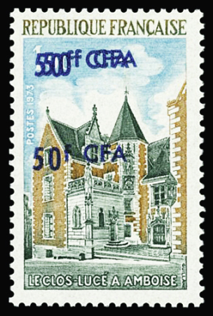 N°416a, variété triple surcharge, neuf **, TB