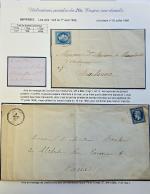 1854-1862, anciens lots de VO sur l'Empire non dentelé