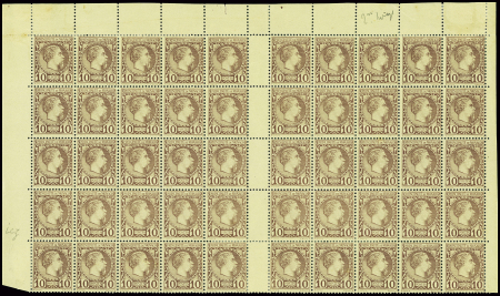 N°4 10c. lilas brun sur jaune, Charles III, PANNEA