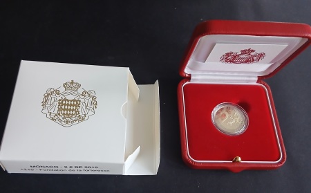 2015, 2 euros de Monaco en frappe Belle Epreuve BE,