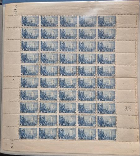 1936-1967, Collection de feuilles dont n°398A en feuille