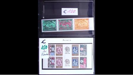 1949-1978, Lot sur les essai de couleurs non dentelés,