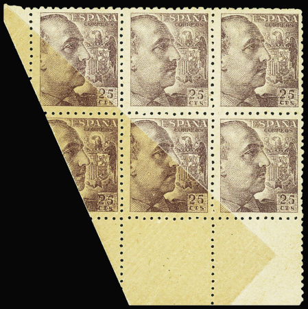 N°789 25c brun-violet, variété impression recto verso