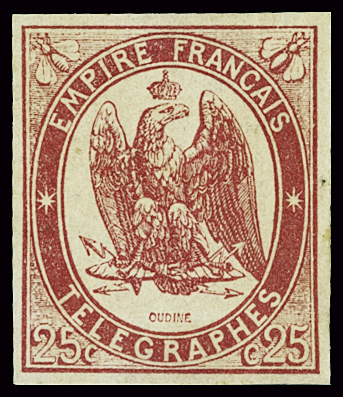 N°1 25c rouge-carmin, neuf gno, TB