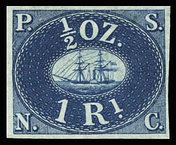 COMPAGNIE DE L'OCEAN PACIFIQUE N°1 1r bleu, neuf *,