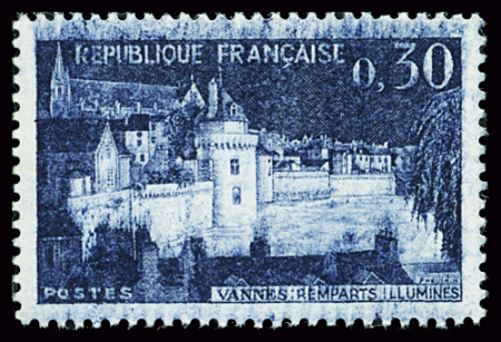 N°1333 30c bleu foncé, Remparts illuminés de Vannes