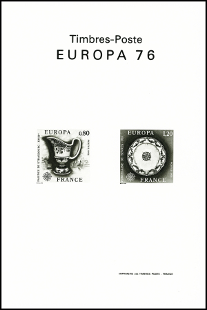 N°1077/78 EUROPA CEPT 1976 en épreuve de présentation