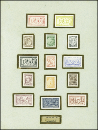 1906 Olympic games, set of 14 colour proofs mounted