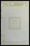 N°1 + 8 10c et 60c, essais des faux sur papier + trois