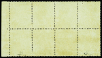 N°20 5c vert en exceptionnel bloc de 8 bdf, neuf