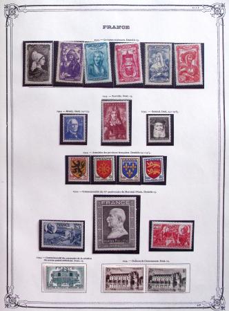 Année complète 1944/1959 collection du n°599 à 122