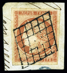 N°7a 1 franc vermillon vif, très belle nuance, obl.
