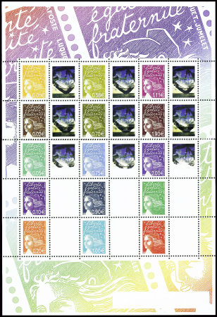 N°3688Bb Feuillet personnalisé, variété impression