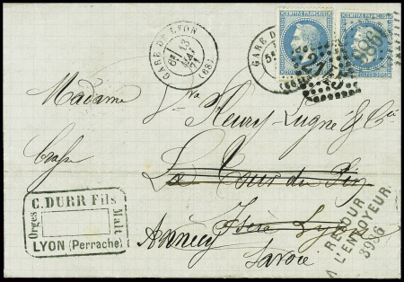 Cachet RETOUR A L'ENVOYEUR 3986 de La Tour du Pin sur