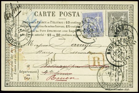 Cachet rouge RETOUR A L'ENVOYEUR 1345 de Douvaine sur