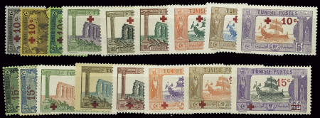 N°50 à 58 + n° 59 à 68, séries complètes, neufs *,