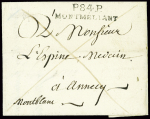P84P MONTMELIANT sur lettre pour Annecy 1813, taxe