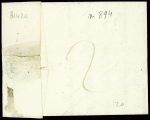 P84P MONTMELIANT sur lettre pour Annecy 1813, taxe