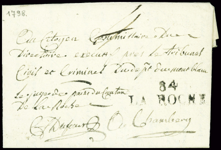 84 LA ROCHE sur lettre pour le tribunal de Chambéry