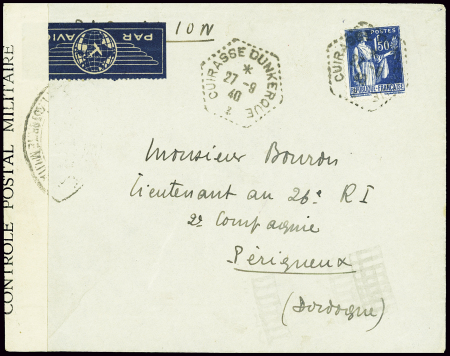 N°288 obl hex "Cuirassé Dunkerque" (27.9.40 - navi