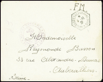 Lettre en franchise avec CAD hex "Croiseur Ecole J