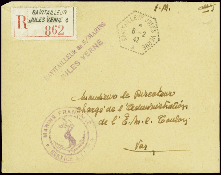 Lettre recommandée en franchise avec CAD hex "Ravi