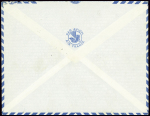 Lettre en franchise par avion avec CAD hex "Croise