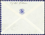 Lettre en franchise par avion avec CAD hex "Croise