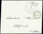 Lettre en franchise avec CAD "Bureau central poste