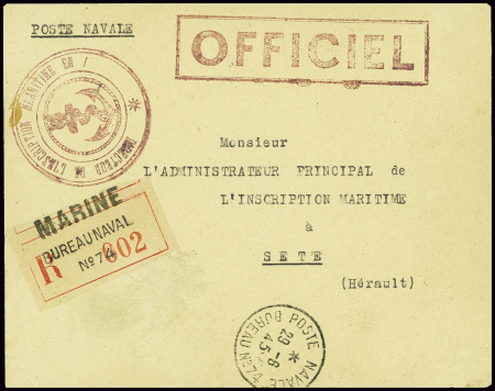 Lettre recommandée en franchise avec CAD "Poste na