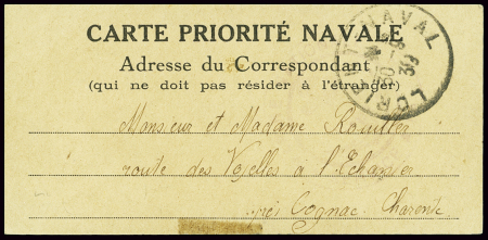 Petite carte de priorité navale avec CAD "Lorient 