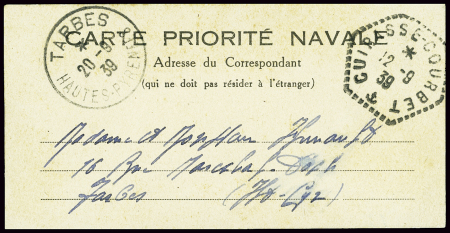 Petite carte de priorité navale avec CAD hex "Cuir