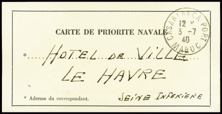 Petite carte de priorité navale avec CAD "Casablan
