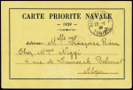 Carte postale sur carton orangé "Carte priorité na