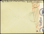 Lettre en franchise avec double censure turque et 