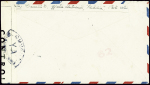 Env entier postal 6c orange USA avec petite surcha