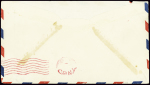 Lettre en franchise par avion avec grand CAD lilas
