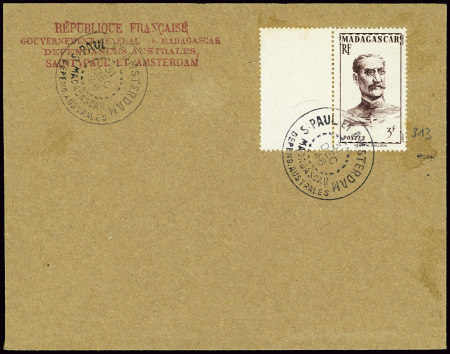 Madagascar n°313 obl CAD "S. Paul et Amsterdam Mad