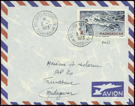 Madagascar PA n°63 obl CAD "Archipel Kerguelen Mad