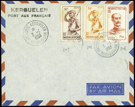 Madagascar n°301 + 303 + 308 obl CAD "Archipel Ker