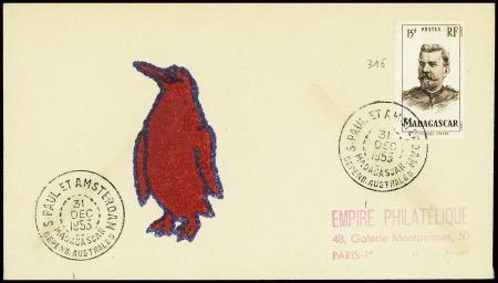 Madagascar n°316 obl CAD "S. Paul et Amsterdam Mad