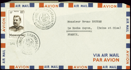 Madagascar n°316 obl CAD "S. Paul et Amsterdam Mad