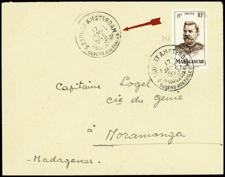 Madagascar n°316 obl CAD "S. Paul et Amsterdam Mad