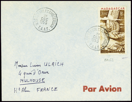 Madagascar PA n°62 obl CAD "Iles St Paul et Amster