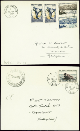 TAAF n°3, 2 pièces + 4 + 5 obl CAD "Archipel Kergu